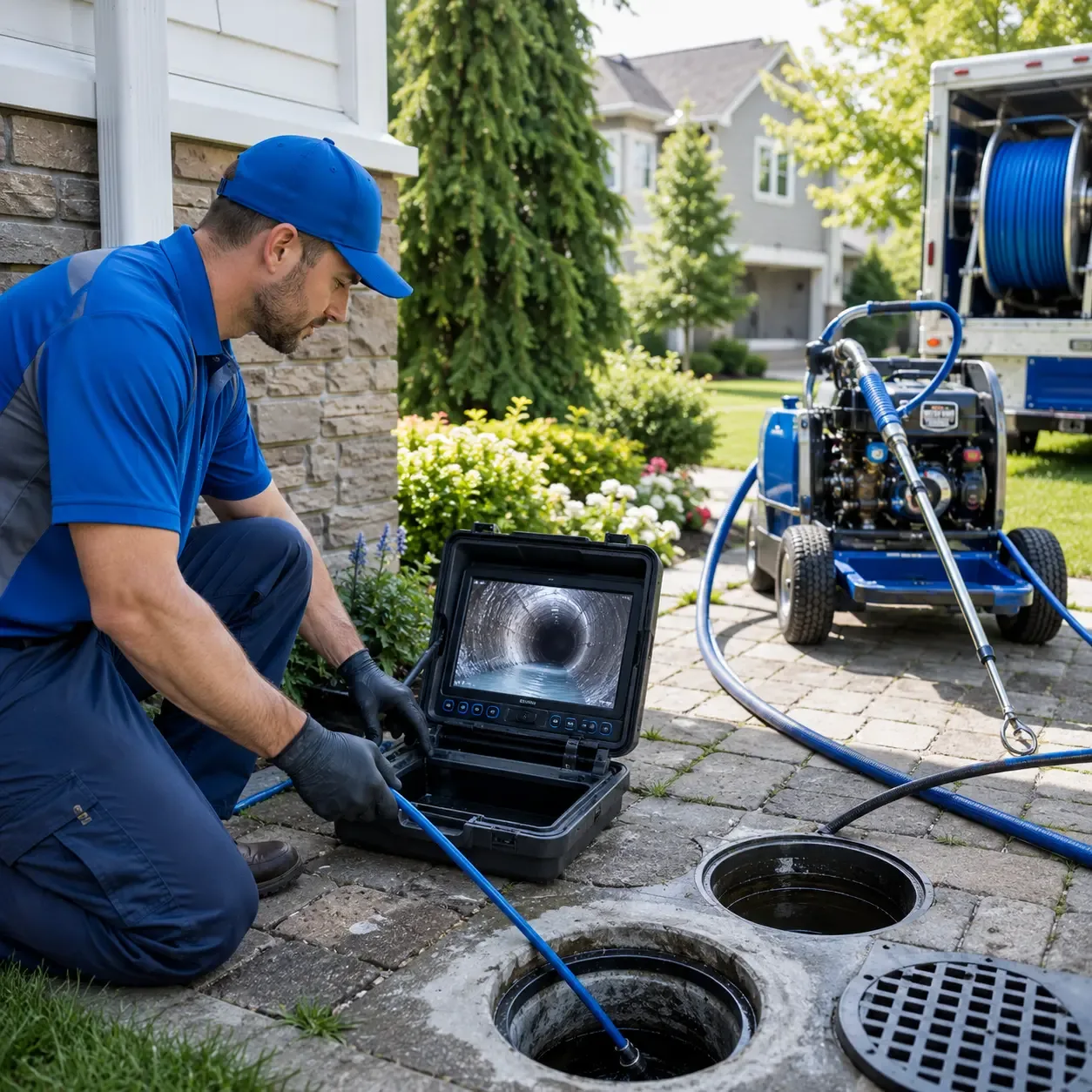 Outdoor drain cleaning professionals serving Bergen, NY