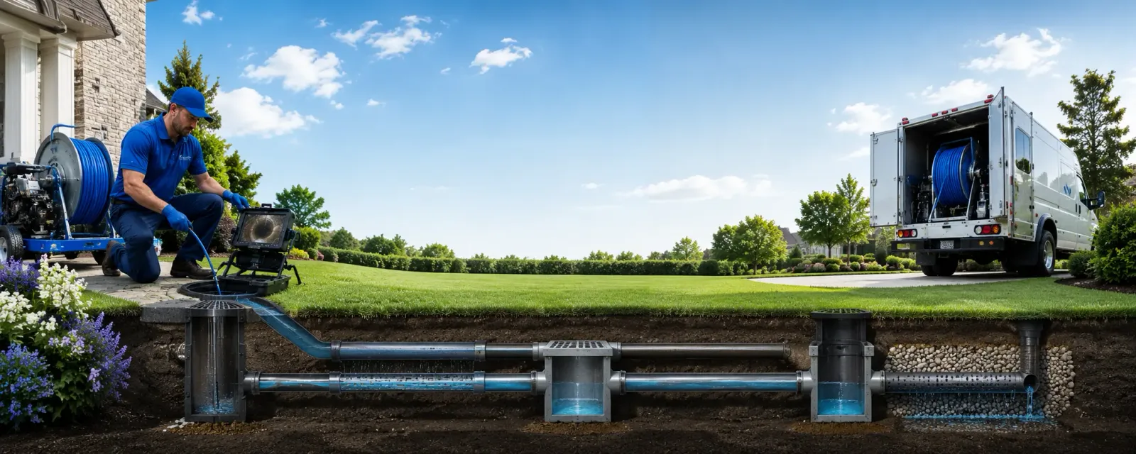 Outdoor drain cleaning information for Bergen, NY